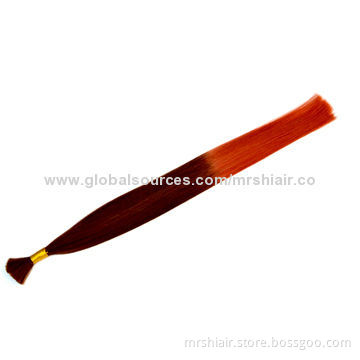 18-inch Ombre Color Human Remy Straight Bulk Hair